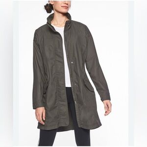 Athleta Organic Cotton Vista Trench Coat